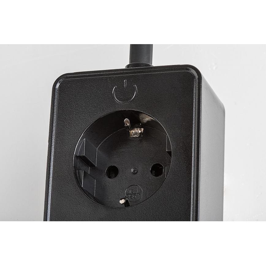 Rabalux - zatemnjevalna stenska LED svetilka LED/4W/230V z USB priključkom za vtičnico, črna