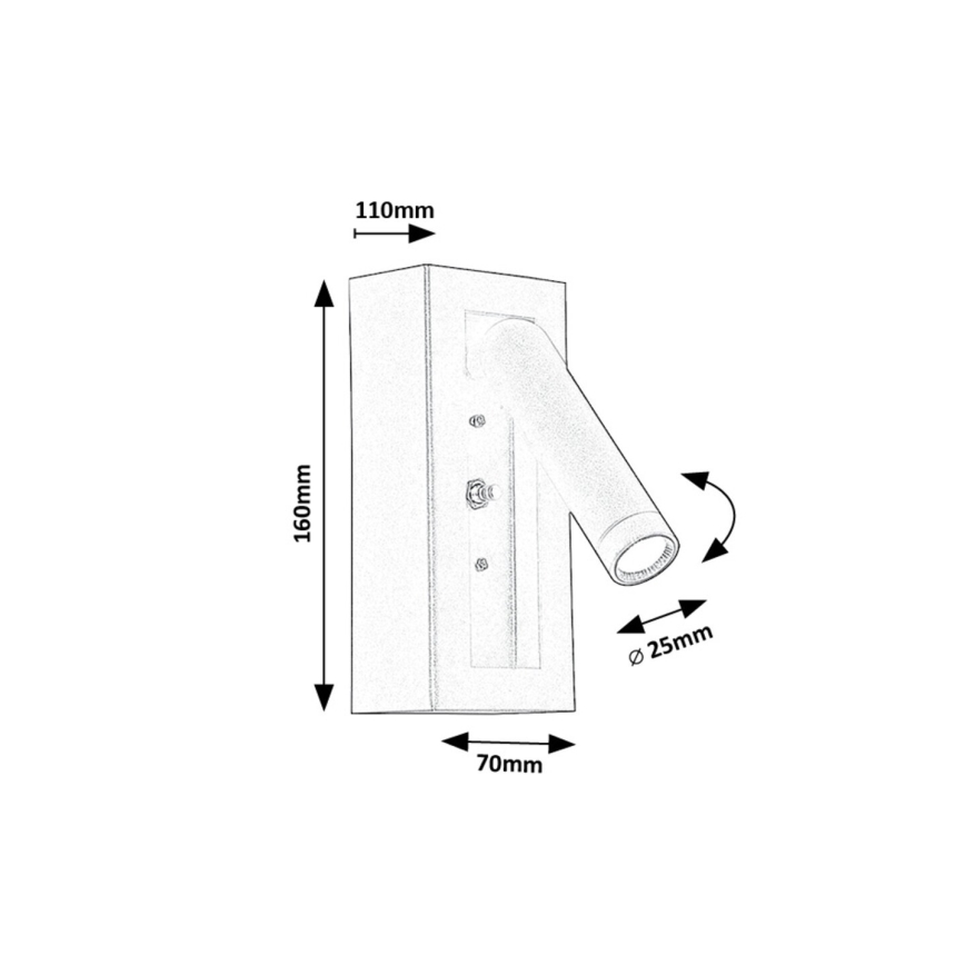 Rabalux - LED Stenski reflektor LED/4W/230V bela