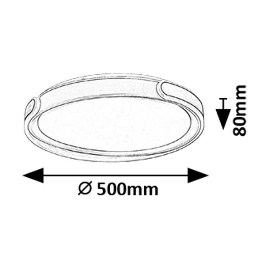Rabalux - LED Zatemnitvena stropna svetilka LED/48W/230V 3000-6500K + Daljinski upravljalnik