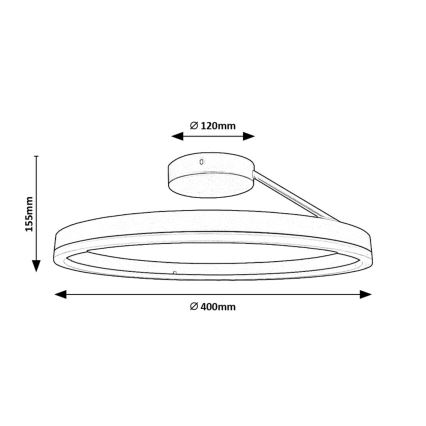 Rabalux - LED stropna svetilka LED/24W/230V 3000/4000/6500K, premer 40 cm