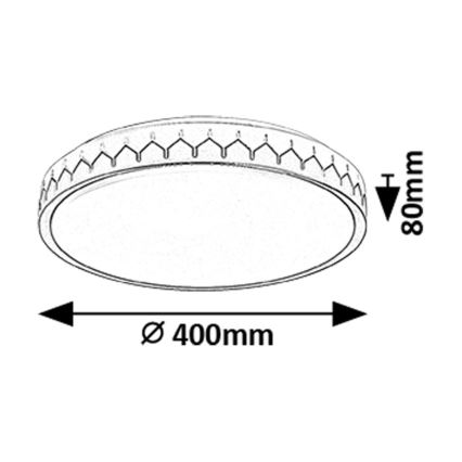 Rabalux - LED Zatemnitvena stropna svetilka LED/24W/230V 3000-6500K + Daljinski upravljalnik