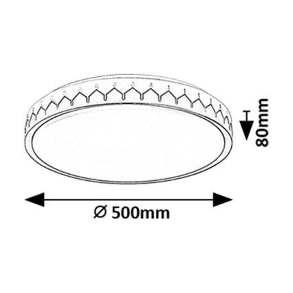 Rabalux - LED Zatemnitvena stropna svetilka LED/48W/230V 3000-6500K + Daljinski upravljalnik