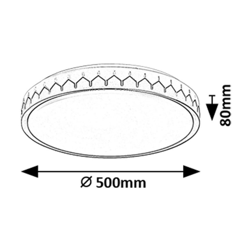 Rabalux - LED Zatemnitvena stropna svetilka LED/48W/230V 3000-6500K + Daljinski upravljalnik
