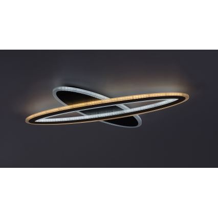 Rabalux - Zatemnjiva LED stropna svetilka LED/70W/230V 3000/4000/6000K črna + daljinski upravljalnik premer 70 cm