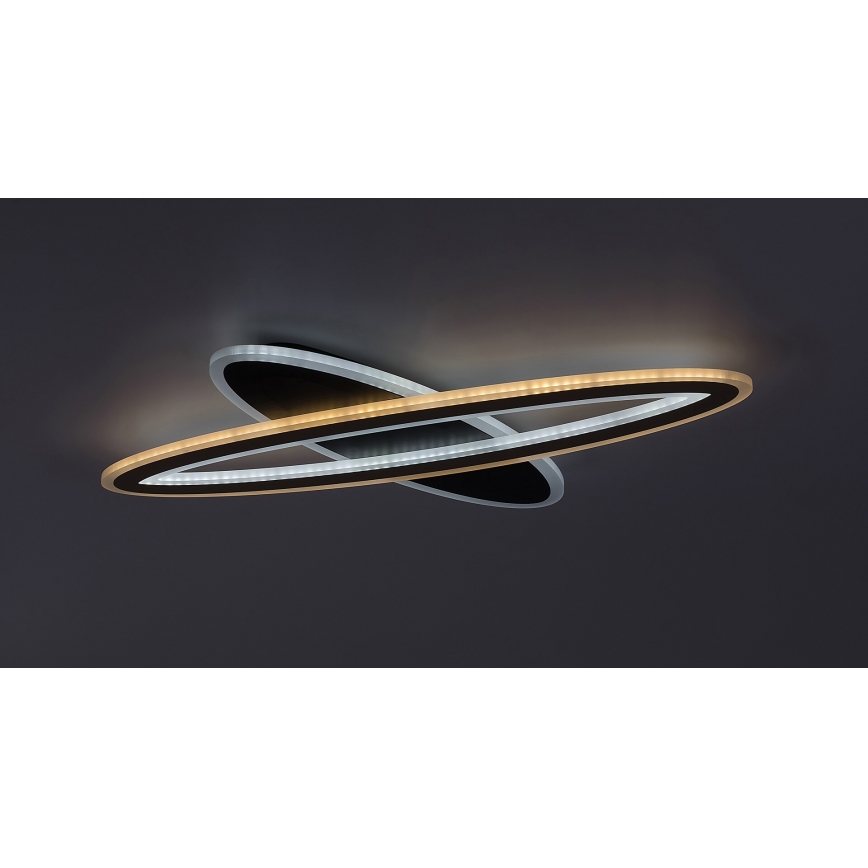 Rabalux - Zatemnjiva LED stropna svetilka LED/70W/230V 3000/4000/6000K črna + daljinski upravljalnik premer 70 cm