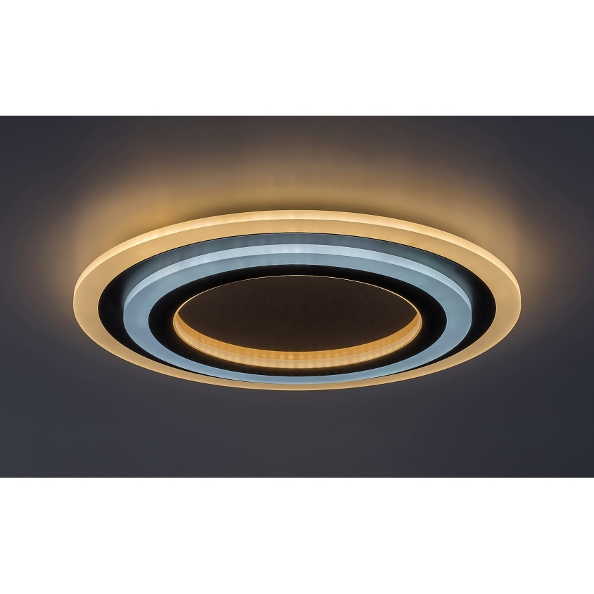 Rabalux - LED Zatemnitvena stropna svetilka LED/56W/230V 3000/4000/6000K mat krom/črna + Daljinski upravljalnik