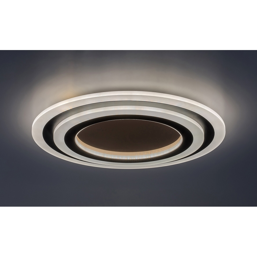 Rabalux - LED Zatemnitvena stropna svetilka LED/56W/230V 3000/4000/6000K mat krom/črna + Daljinski upravljalnik