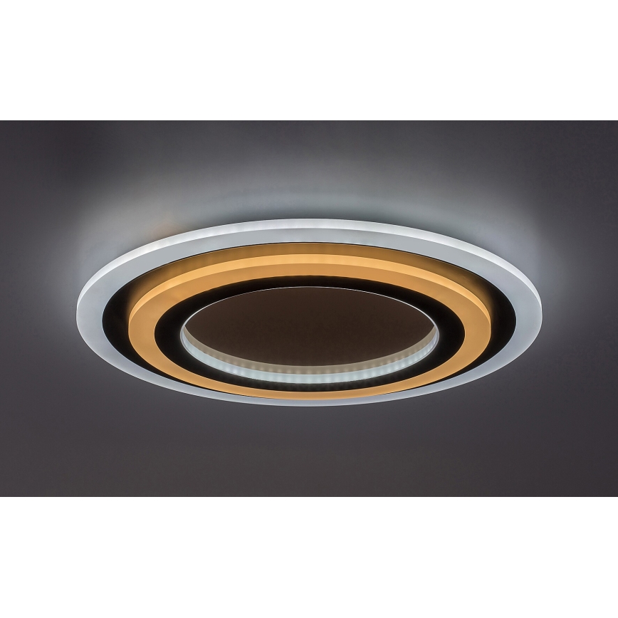 Rabalux - LED Zatemnitvena stropna svetilka LED/56W/230V 3000/4000/6000K mat krom/črna + Daljinski upravljalnik