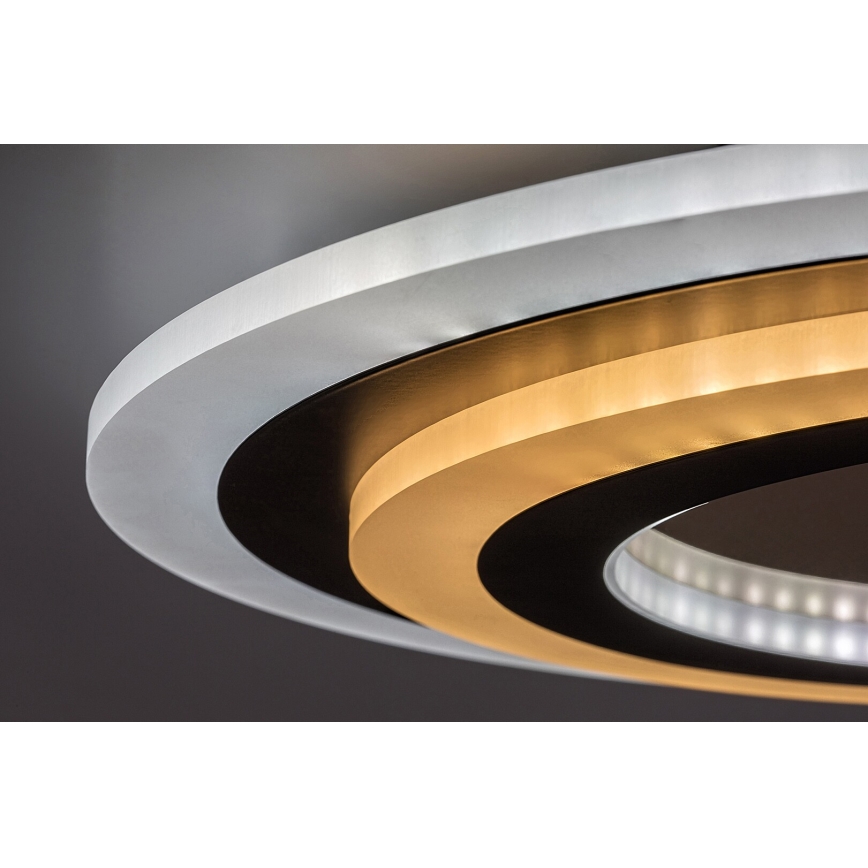 Rabalux - LED Zatemnitvena stropna svetilka LED/56W/230V 3000/4000/6000K mat krom/črna + Daljinski upravljalnik