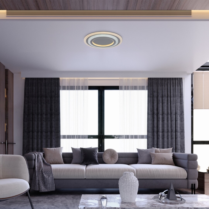 Rabalux - LED Zatemnitvena stropna svetilka LED/56W/230V 3000/4000/6000K mat krom + Daljinski upravljalnik