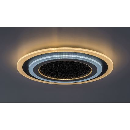 Rabalux - LED Zatemnitvena stropna svetilka LED/56W/230V 3000/4000/6000K črna + Daljinski upravljalnik