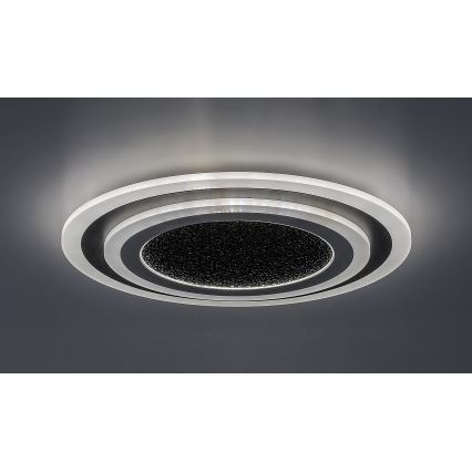 Rabalux - LED Zatemnitvena stropna svetilka LED/56W/230V 3000/4000/6000K črna + Daljinski upravljalnik
