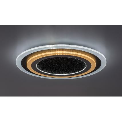 Rabalux - LED Zatemnitvena stropna svetilka LED/56W/230V 3000/4000/6000K črna + Daljinski upravljalnik