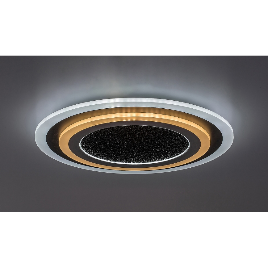 Rabalux - LED Zatemnitvena stropna svetilka LED/56W/230V 3000/4000/6000K črna + Daljinski upravljalnik