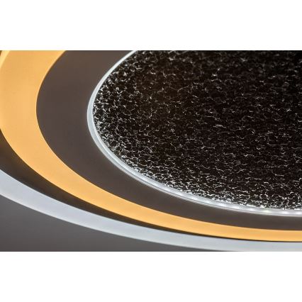 Rabalux - Zatemljiva stropna LED svetilka LED/56W/230V 3000/4000/6000K, črna + daljinski upravljalnik, premer 45 cm