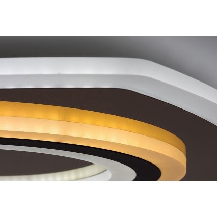 Rabalux - LED stropna svetilka z zatemnitvijo LED/60W/230V 3000/4000/6000K mat krom/črna + daljinski upravljalnik 48x48 cm