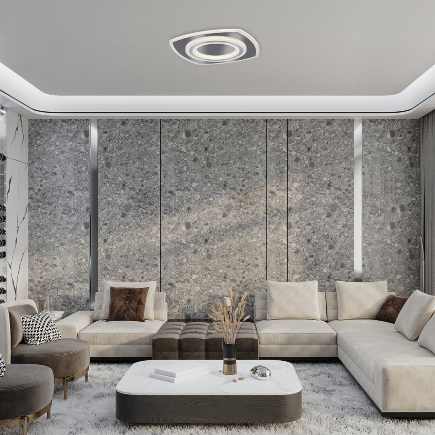 Rabalux - LED zatemnjevalna stropna svetilka LED/60W/230V 3000/4000/6000K matiran krom + daljinski upravljalnik 48x48 cm