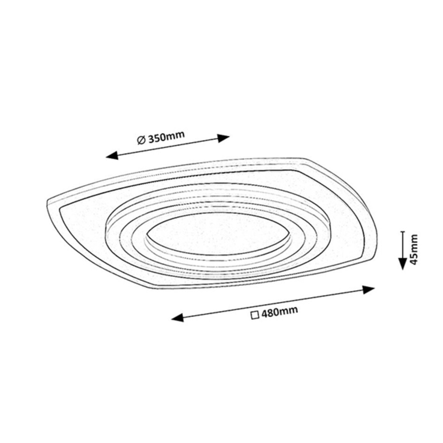 Rabalux - LED zatemnjevalna stropna svetilka LED/60W/230V 3000/4000/6000K matiran krom + daljinski upravljalnik 48x48 cm