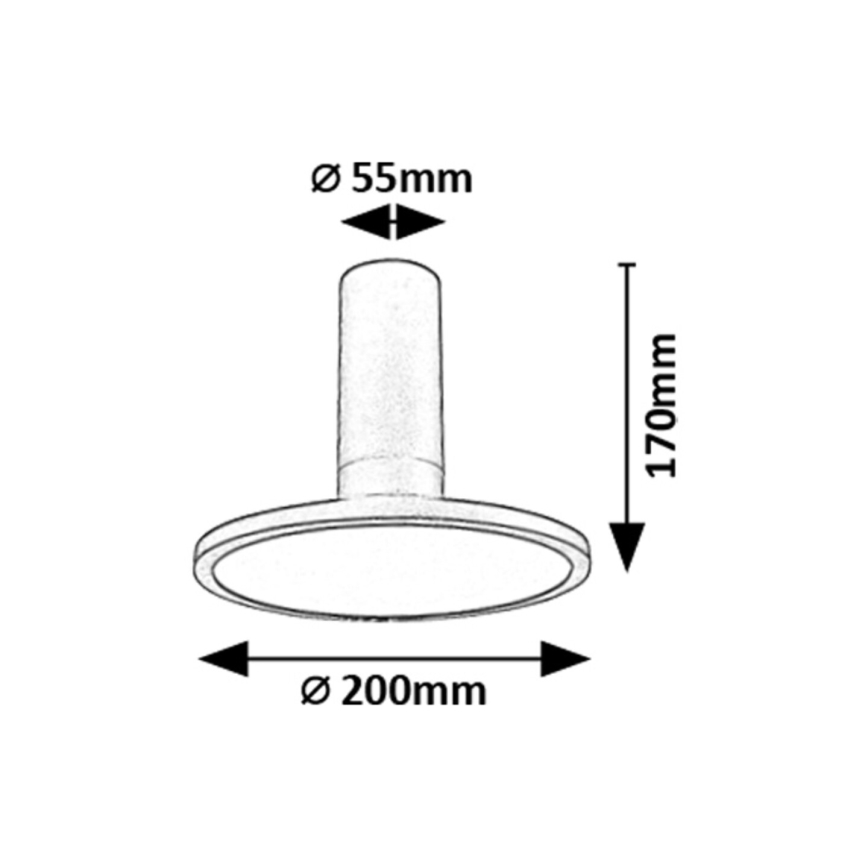 Rabalux - LED Stropna svetilka LED/20W/230V 3000K črna