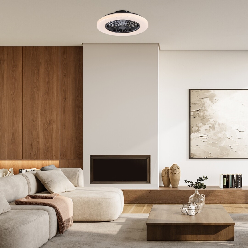 Rabalux - LED Zatemnitvena stropna svetilka z ventilatorjem LED/48W/230V 3000-6500K + Daljinski upravljalnik