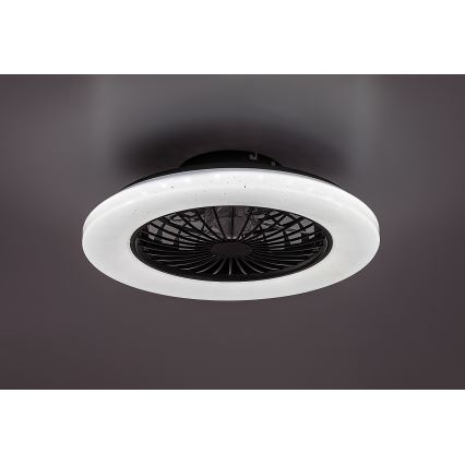 Rabalux - LED Zatemnitvena stropna svetilka z ventilatorjem LED/48W/230V 3000-6500K + Daljinski upravljalnik