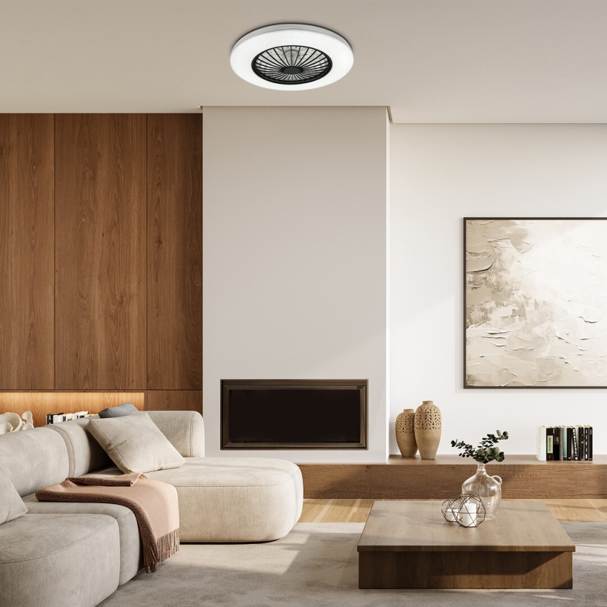 Rabalux - LED Zatemnitvena stropna svetilka z ventilatorjem LED/48W/230V 3000-6500K + Daljinski upravljalnik