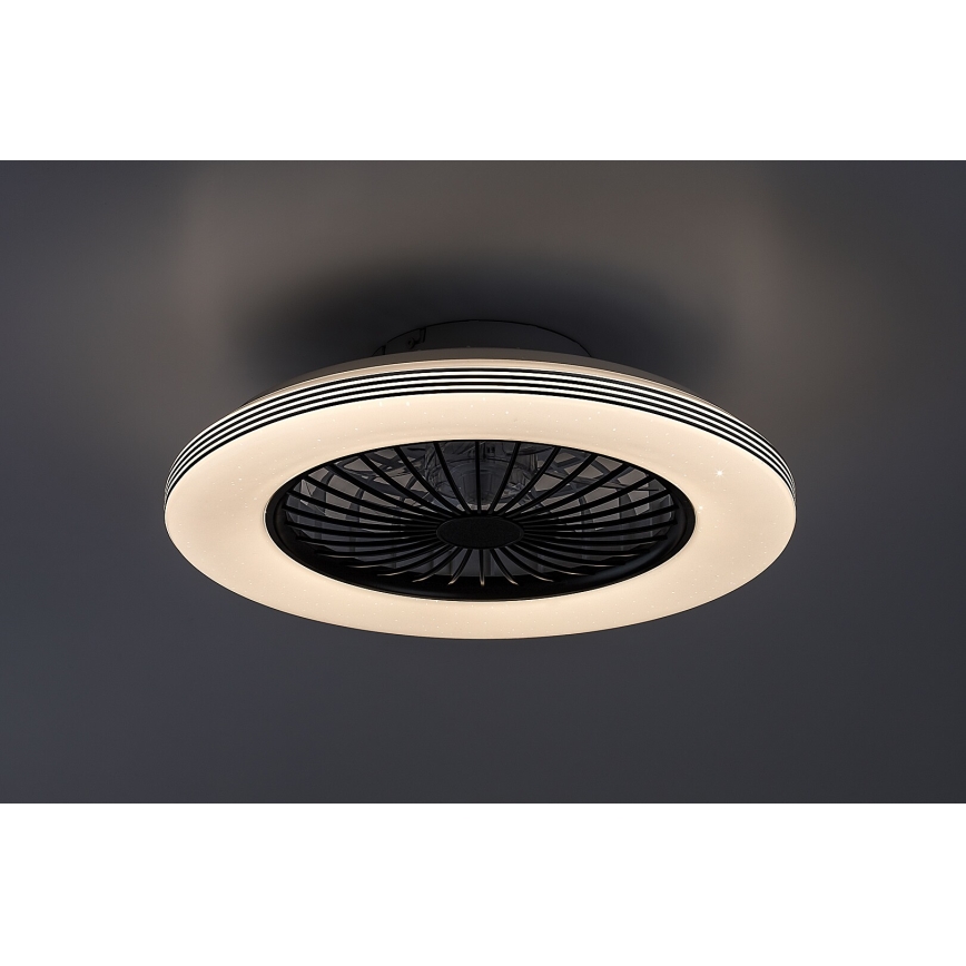 Rabalux - LED Zatemnitvena stropna svetilka z ventilatorjem LED/48W/230V 3000-6500K + Daljinski upravljalnik