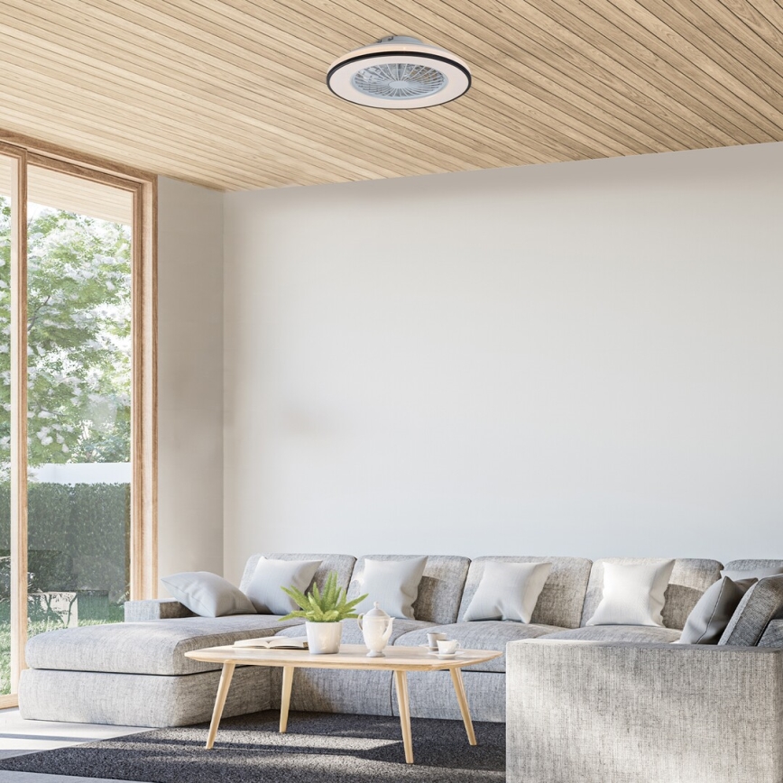 Rabalux - LED Zatemnitvena stropna svetilka z ventilatorjem LED/48W/230V 3000-6500K + Daljinski upravljalnik