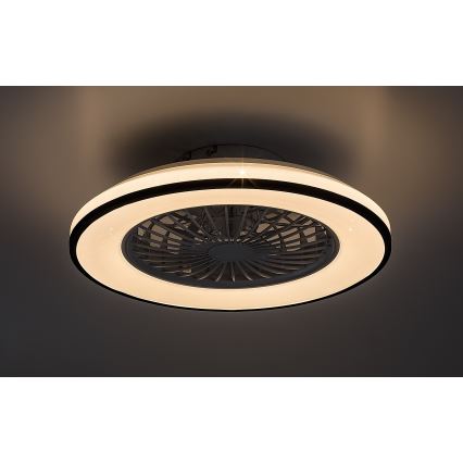 Rabalux - LED Zatemnitvena stropna svetilka z ventilatorjem LED/48W/230V 3000-6500K + Daljinski upravljalnik