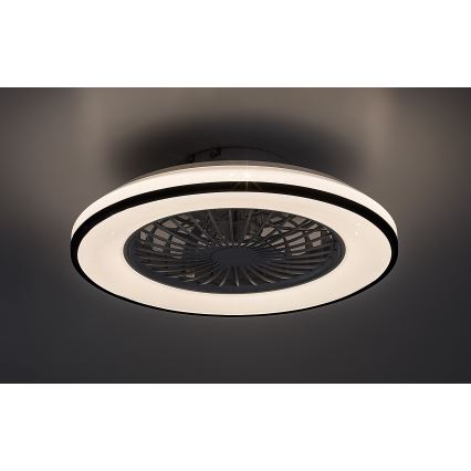 Rabalux - LED Zatemnitvena stropna svetilka z ventilatorjem LED/48W/230V 3000-6500K + Daljinski upravljalnik
