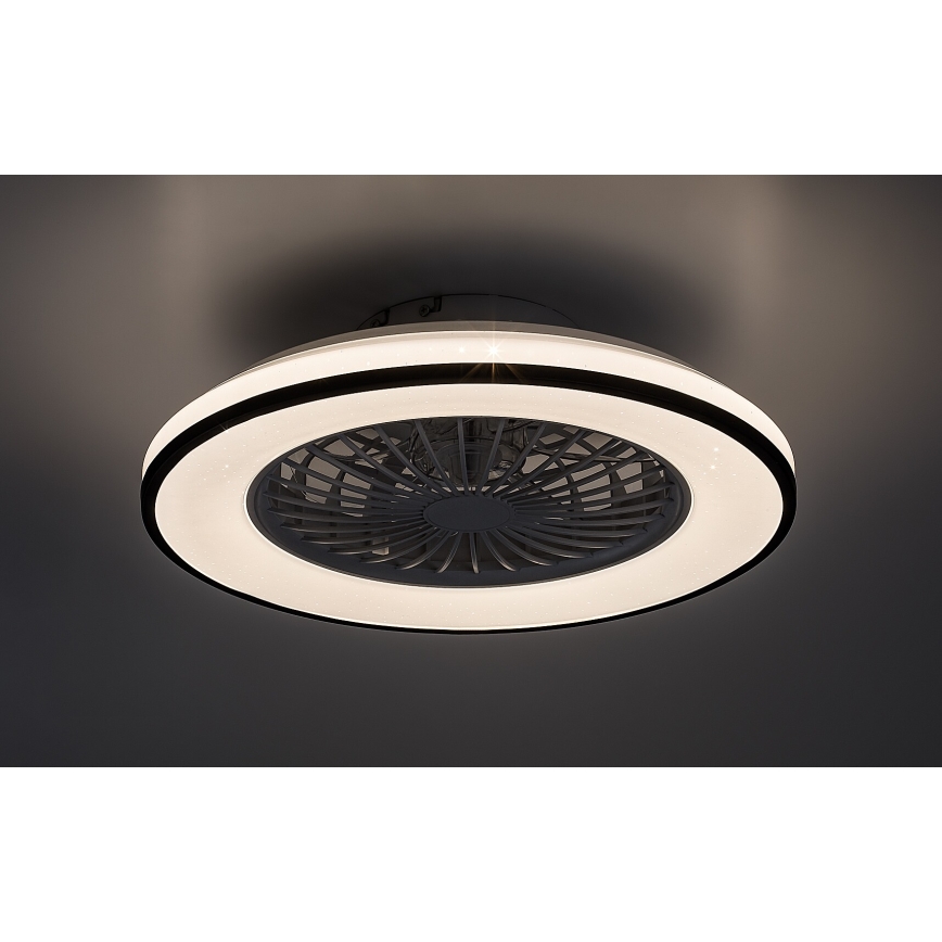 Rabalux - LED Zatemnitvena stropna svetilka z ventilatorjem LED/48W/230V 3000-6500K + Daljinski upravljalnik