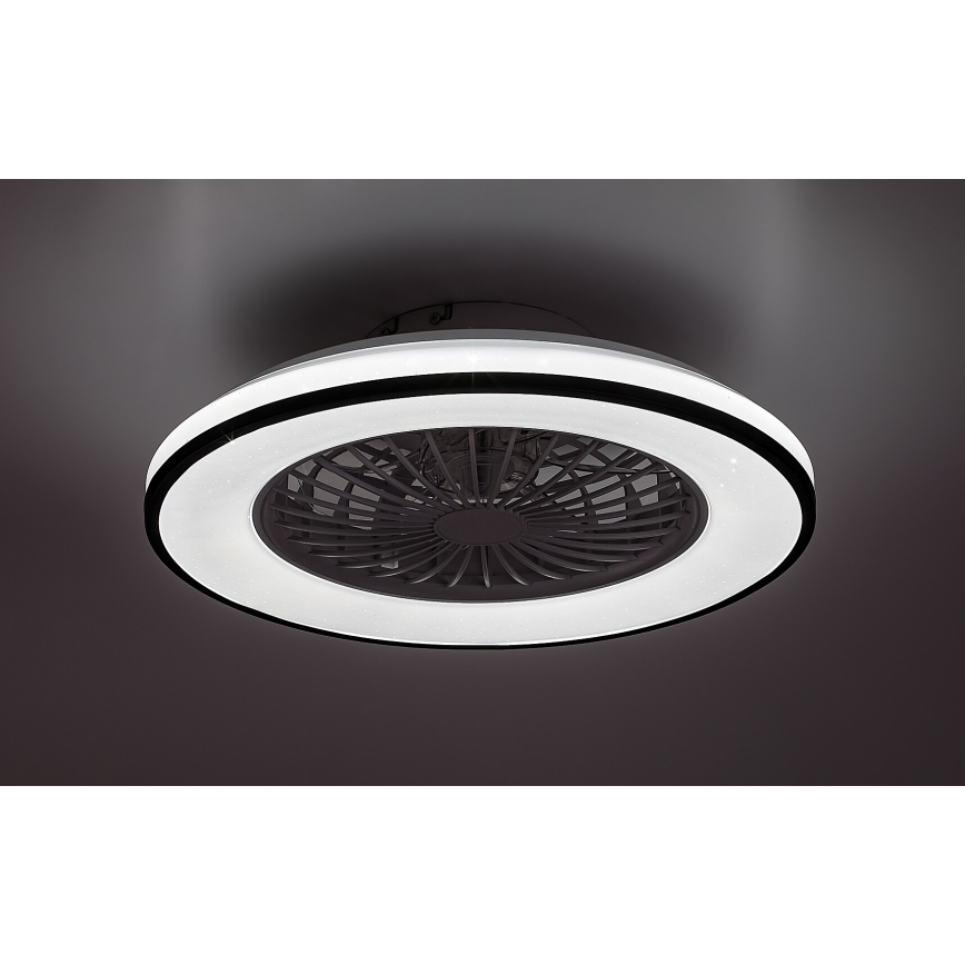 Rabalux - LED Zatemnitvena stropna svetilka z ventilatorjem LED/48W/230V 3000-6500K + Daljinski upravljalnik