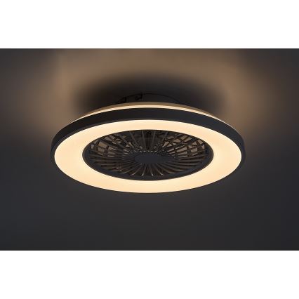 Rabalux - LED Zatemnitvena stropna svetilka z ventilatorjem LED/48W/230V 3000-6500K + Daljinski upravljalnik