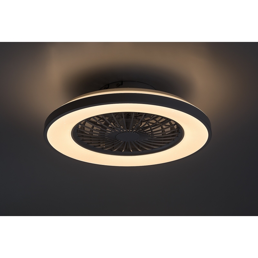 Rabalux - LED Zatemnitvena stropna svetilka z ventilatorjem LED/48W/230V 3000-6500K + Daljinski upravljalnik
