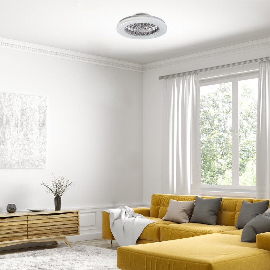 Rabalux - LED RGB Zatemnitvena stropna svetilka z ventilatorjem LED/48W/230V 3000-6500K + Daljinski upravljalnik