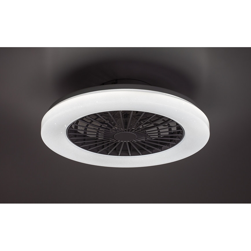 Rabalux - LED RGB Zatemnitvena stropna svetilka z ventilatorjem LED/48W/230V 3000-6500K + Daljinski upravljalnik