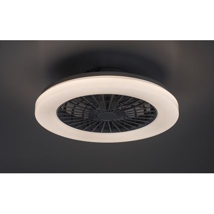 Rabalux - LED RGB Zatemnitvena stropna svetilka z ventilatorjem LED/48W/230V 3000-6500K + Daljinski upravljalnik