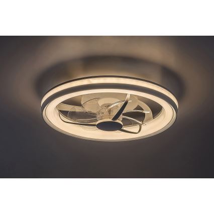 Rabalux - LED Zatemnitvena stropna svetilka z ventilatorjem LED/40W/230V 3000/4000/6000K Wi-Fi + Daljinski upravljalnik