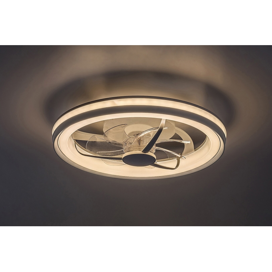 Rabalux - LED Zatemnitvena stropna svetilka z ventilatorjem LED/40W/230V 3000/4000/6000K Wi-Fi + Daljinski upravljalnik