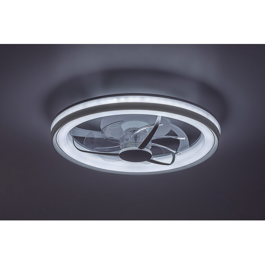 Rabalux - LED Zatemnitvena stropna svetilka z ventilatorjem LED/40W/230V 3000/4000/6000K Wi-Fi + Daljinski upravljalnik