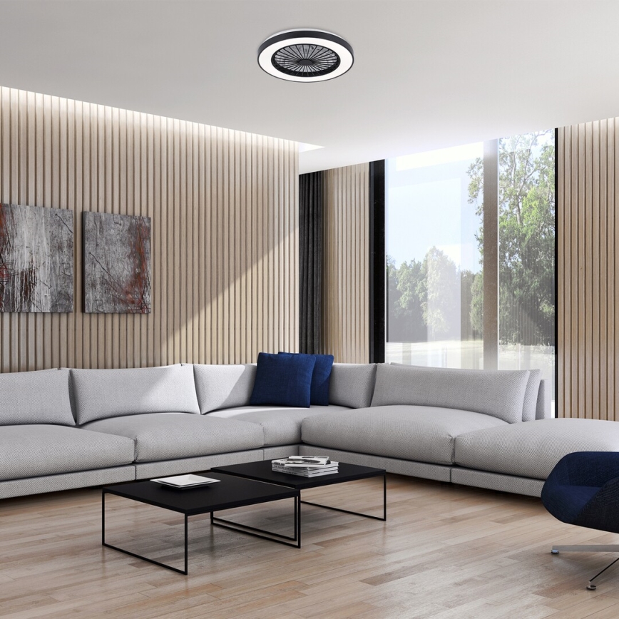 Rabalux - LED Zatemnitvena stropna svetilka z ventilatorjem LED/40W/230V 3000/4000/6000K Wi-Fi + Daljinski upravljalnik
