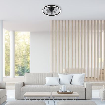 Rabalux - LED Zatemnitvena stropna svetilka z ventilatorjem LED/40W/230V 3000/4000/6000K Wi-Fi + Daljinski upravljalnik