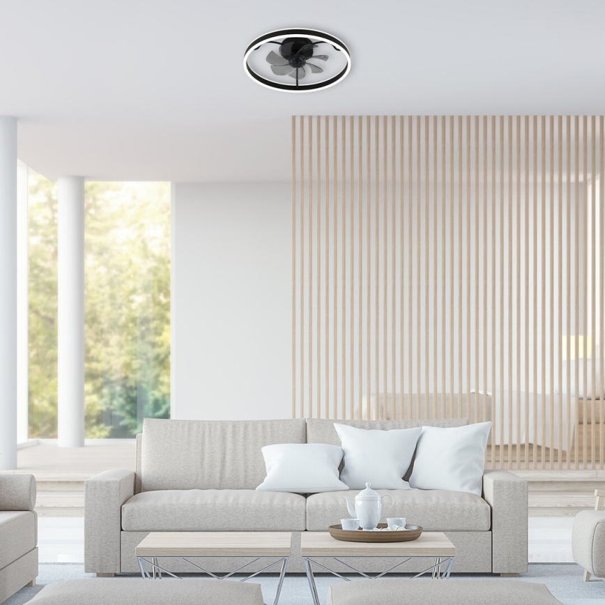 Rabalux - LED Zatemnitvena stropna svetilka z ventilatorjem LED/40W/230V 3000/4000/6000K Wi-Fi + Daljinski upravljalnik