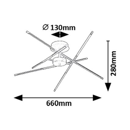 Rabalux - LED Lestenec LED/40W/230V 3000K črna