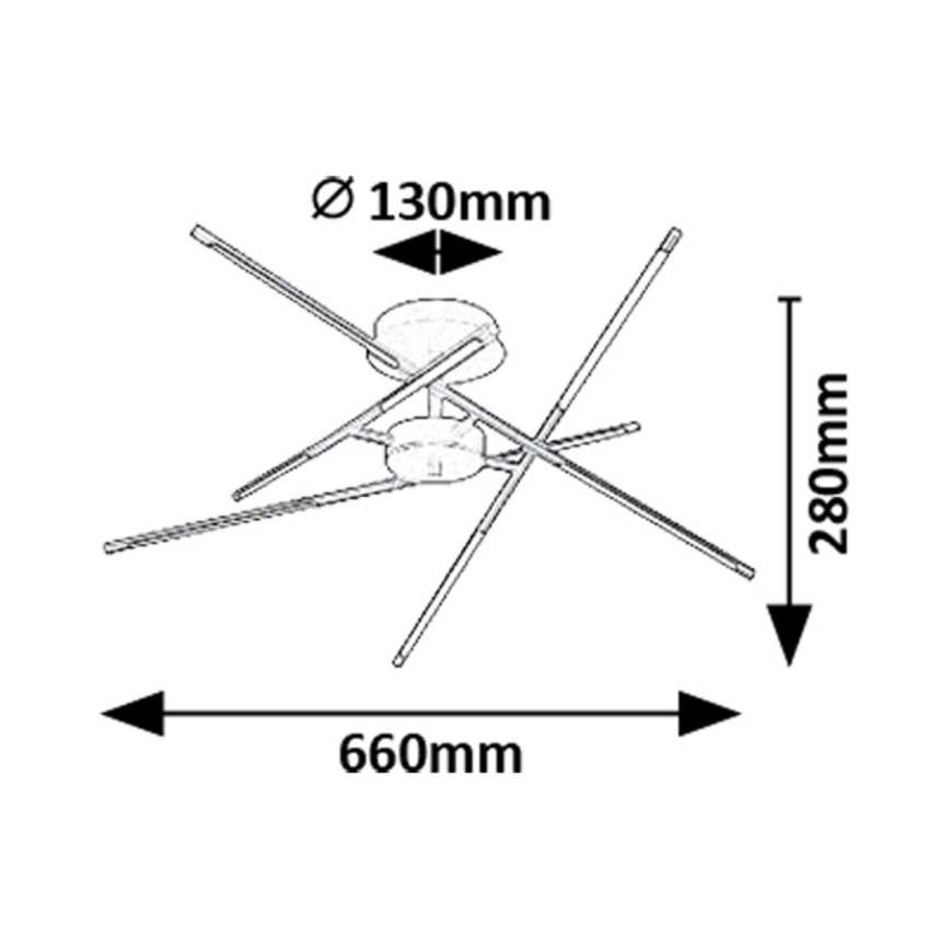 Rabalux - LED Lestenec LED/40W/230V 3000K črna