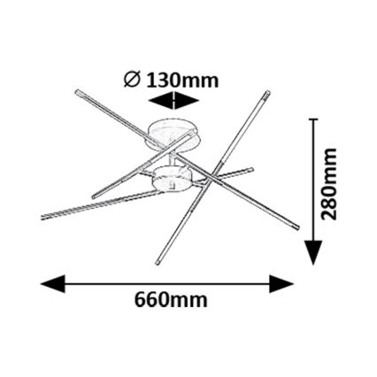 Rabalux - LED Lestenec LED/40W/230V 3000K zlata