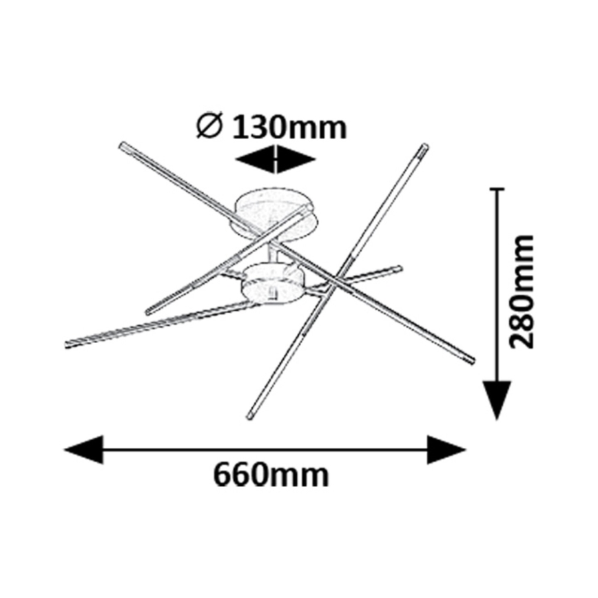 Rabalux - LED Lestenec LED/40W/230V 3000K zlata