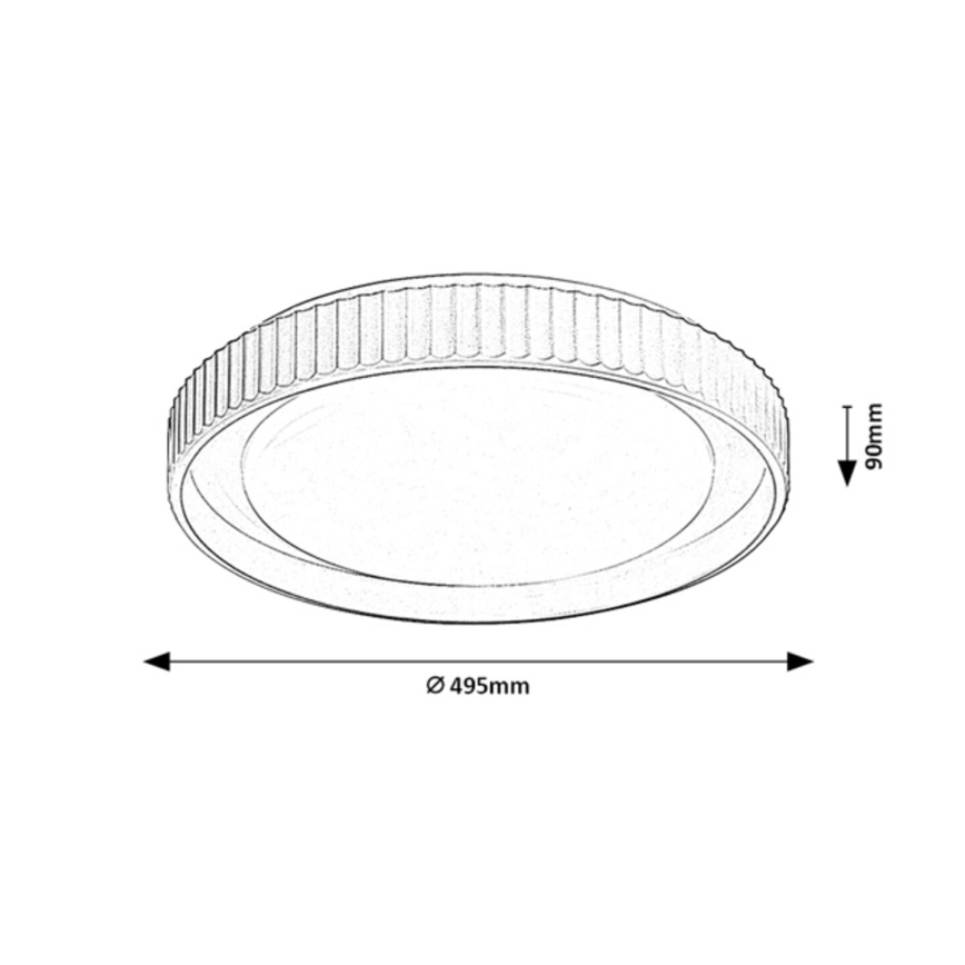 Rabalux - LED zatemnjiva stropna svetilka LED/48W/230V 3000-6500K premer 49,5 cm + daljinski upravljalnik