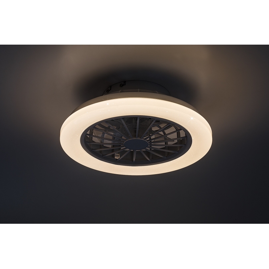 Rabalux - LED zatemnjiva stropna svetilka z ventilatorjem LED/24W/230V 3000-6500K + z daljinskim upravljalnikom
