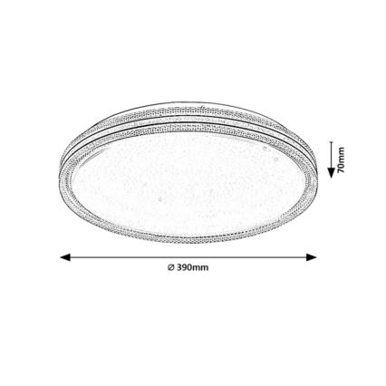 Rabalux - zatemnljivo LED stropno svetilo LED/34W/230V 3000-6500K premer 39 cm + daljinski upravljalnik